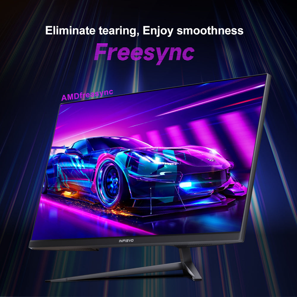 INFIEVO Gaming Monitor 27 Inch FHD 1080P Computer Monitor 180Hz IPS 1ms, FreeSync, Ultra-Thin PC Monitor, VESA Compatible, Tilt Adjustable, Eye Care Technology, HDMI/DP