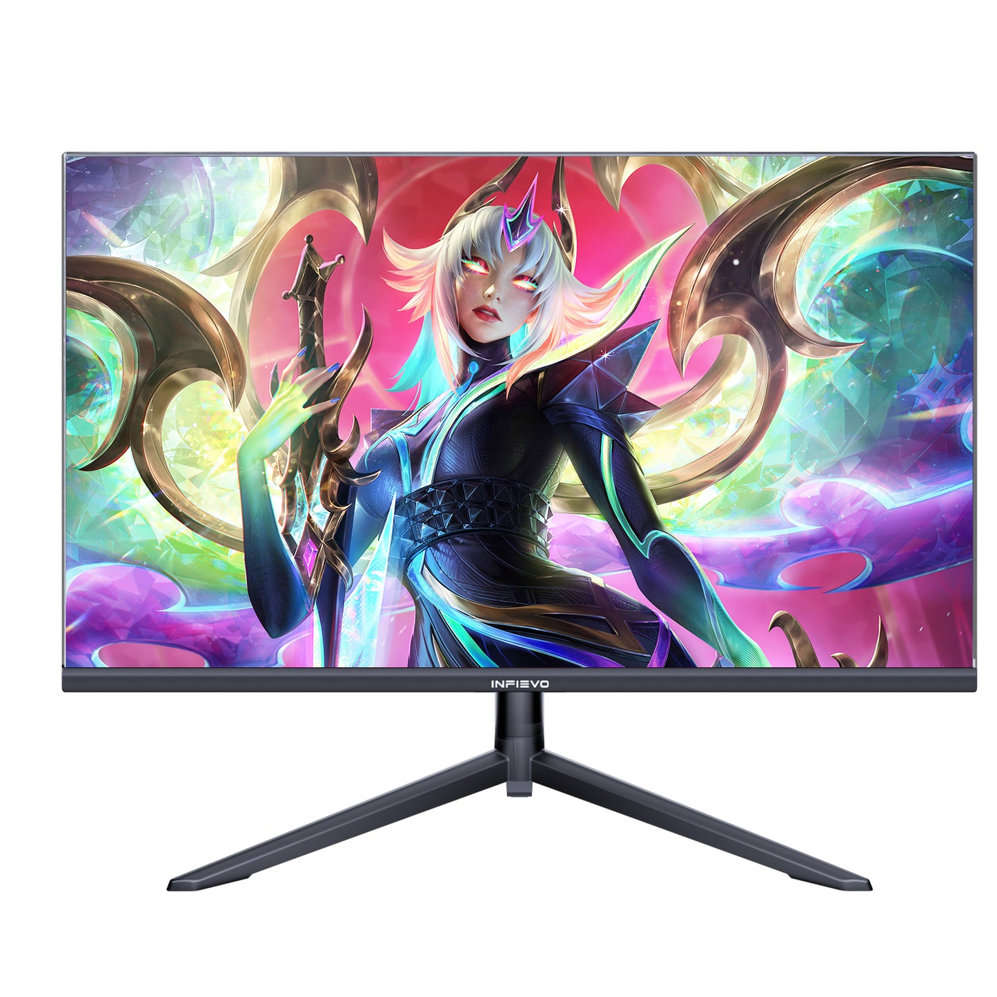 INFIEVO Gaming Monitor 27 Inch QHD 1440P Computer Monitor 180Hz IPS 1ms, FreeSync, Ultra-Thin PC Monitor, VESA Compatible, Liftable and Pivotable Stand, Eye Care, HDMI/DPX2